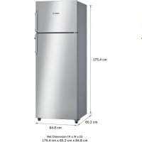 Bosch Serie | 4 347 l capacity, KDN43VL40I 347 L 4 Star Star Double-Door Refrigerator Specs, Price, Details, Dealers